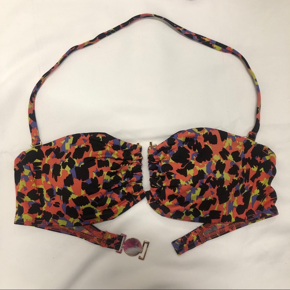Victoria’s Secret Animal Print Bandeau Swim Top